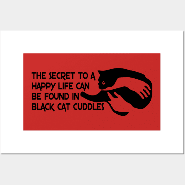 Black Cat Cuddles Wall Art by BradyRain